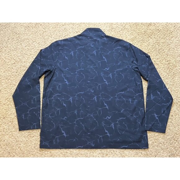 Travis Mathew Men Navy Blue Print Full Zip Lightweight Jacket Size XXL 2XL EUC - Picture 4 of 4